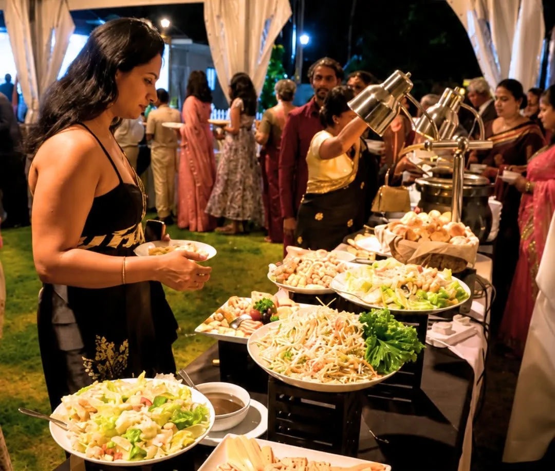 Guests at the buffet