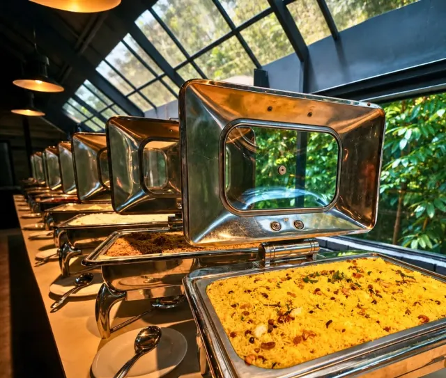 The buffet line